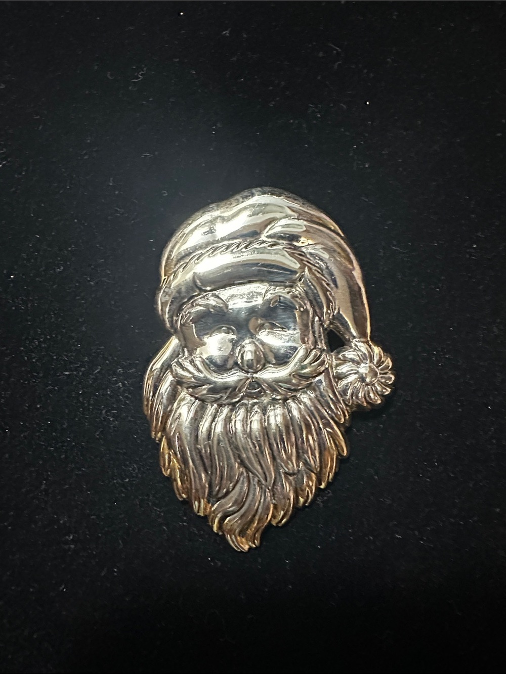 Silver-Tone Santa Claus Brooch/Pendant